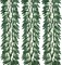 3 Strands Odorless Artificial Olive Leaf Vines, 73'' Silk Ivy Vine Garland with Green Leaves, Fake Hanging Plants Greenery Decor for Home, Bedroom, Wall, Party, Wedding Decoration.